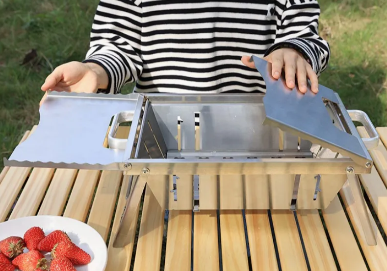 Buerk Folding Barbeque Grill - Black