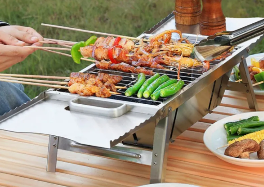 Buerk Folding Barbeque Grill - Black